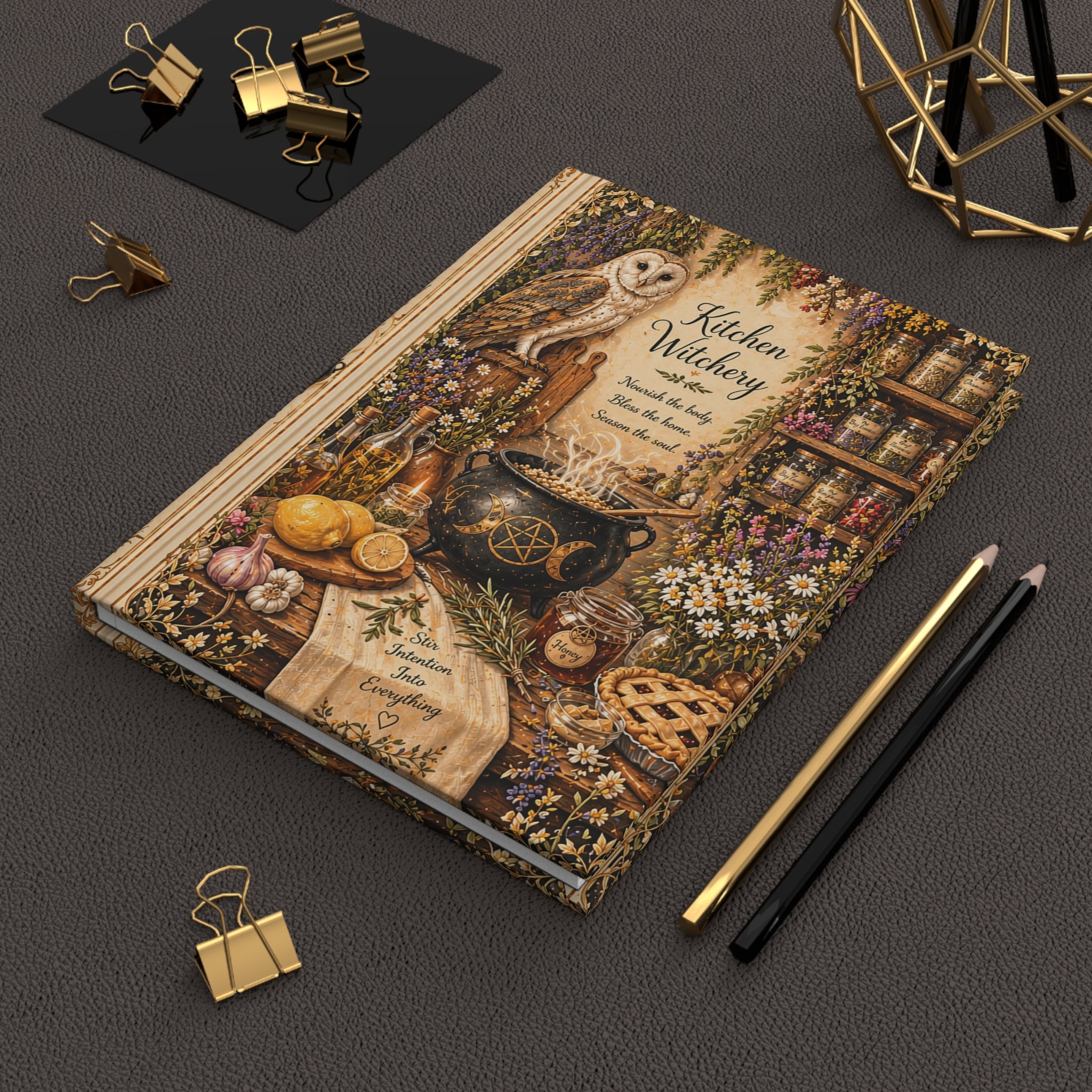 Kitchen Witchery Journal — Hardcover Recipe & Spellbook Notebook