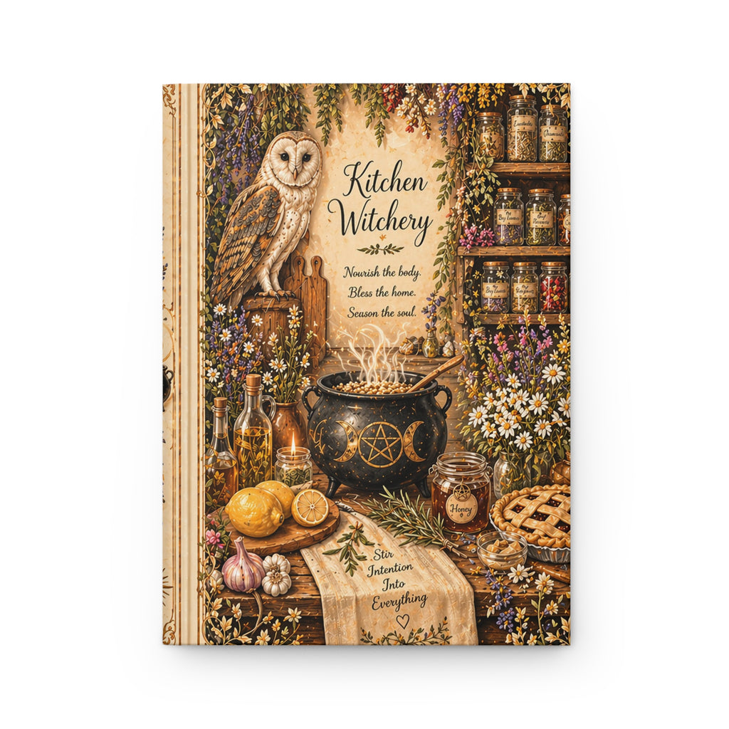 Kitchen Witchery Journal — Hardcover Recipe & Spellbook Notebook