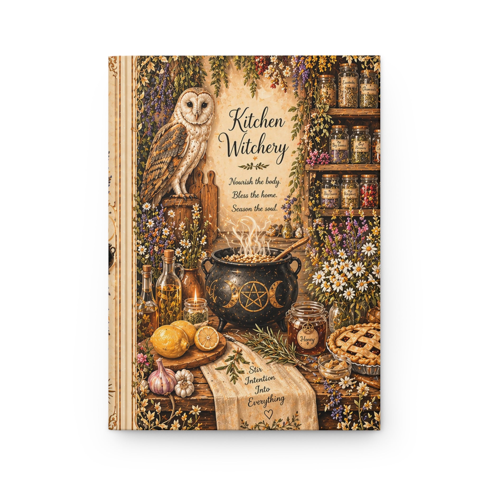 Kitchen Witchery Journal — Hardcover Recipe & Spellbook Notebook