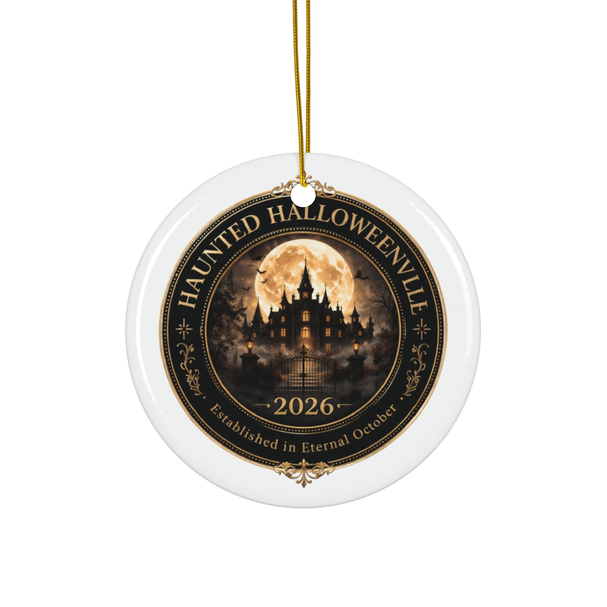 Haunted Halloweenville 2026 Ceramic Ornament