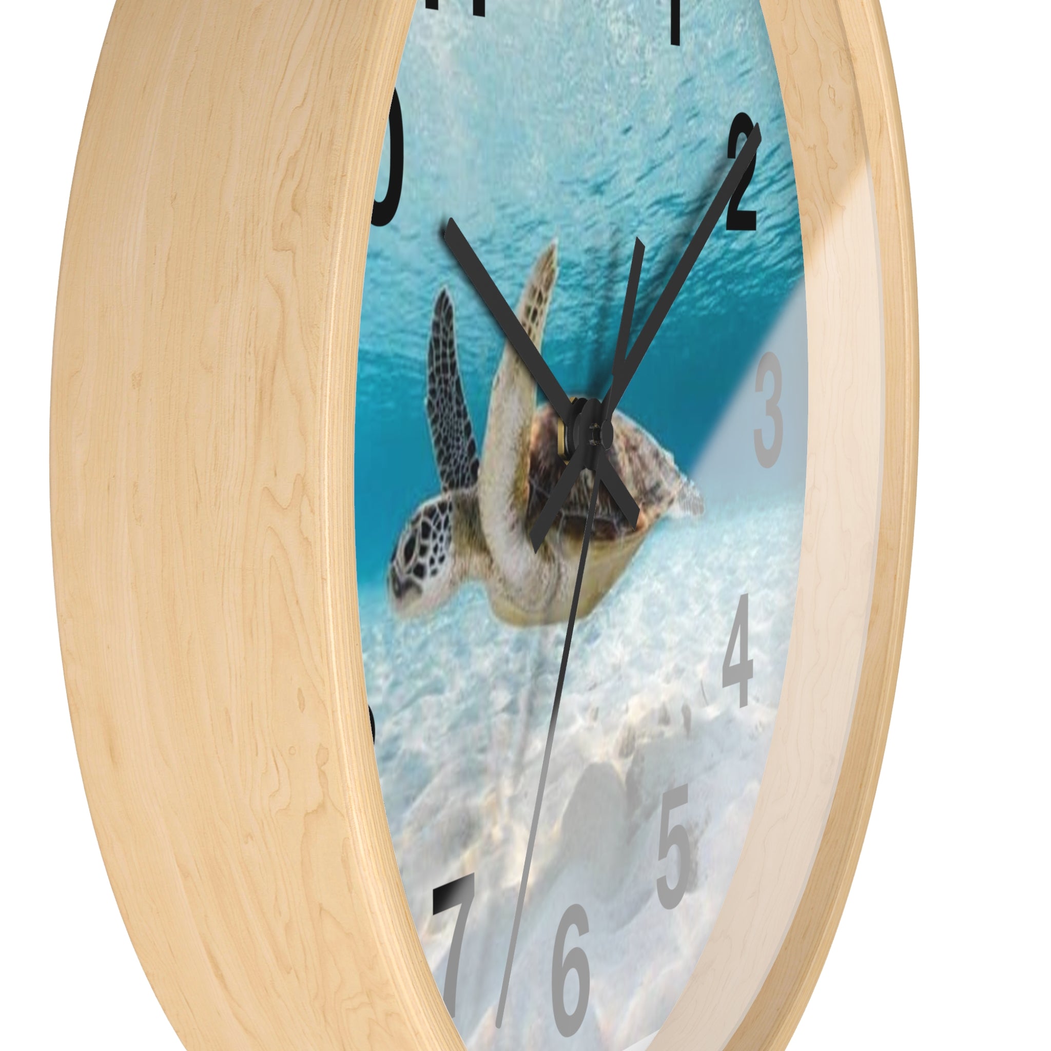 Sea Turtle Wall Clock — Coastal Ocean Decor Clock for Beach Lovers