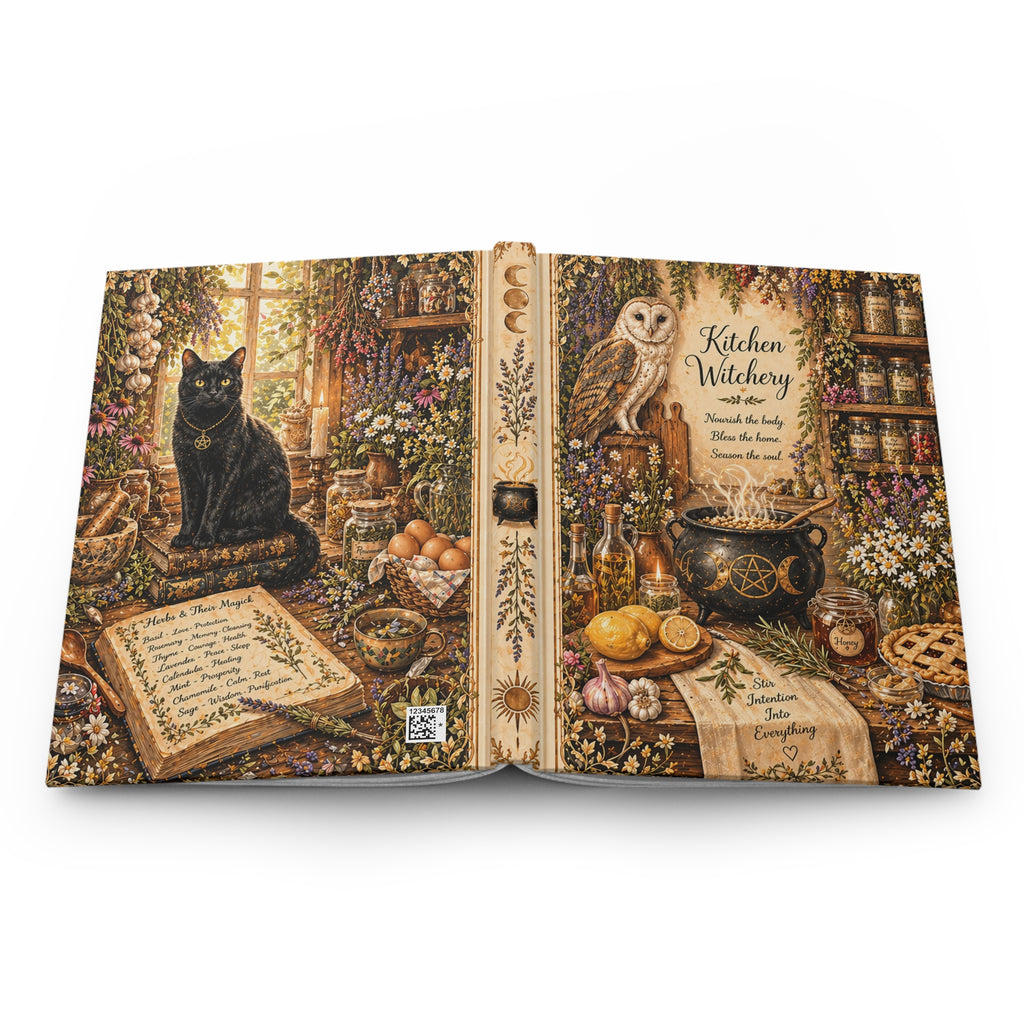 Kitchen Witchery Journal — Hardcover Recipe & Spellbook Notebook