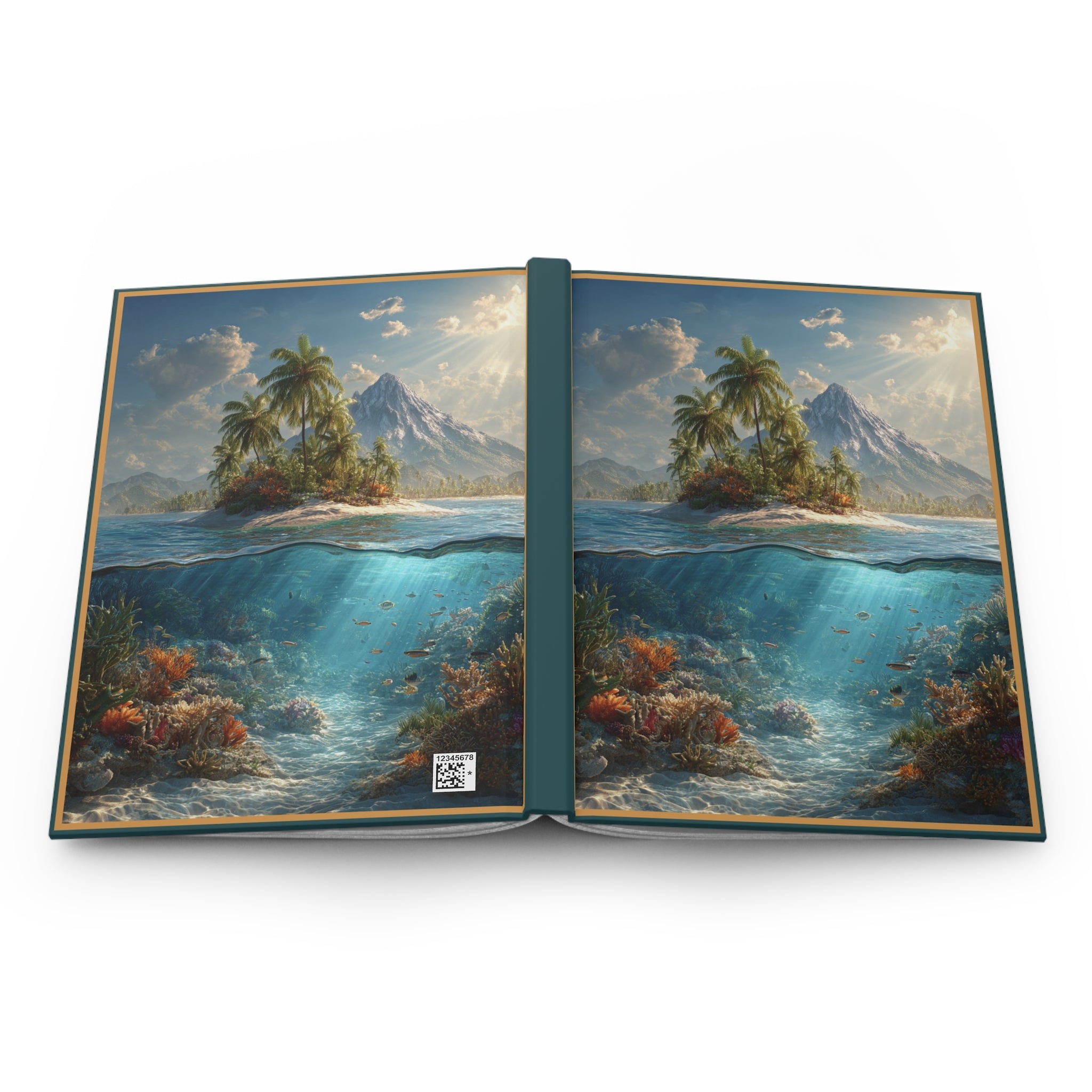 Island Escape Hardcover Journal — Underwater & Tropical Paradise Notebook
