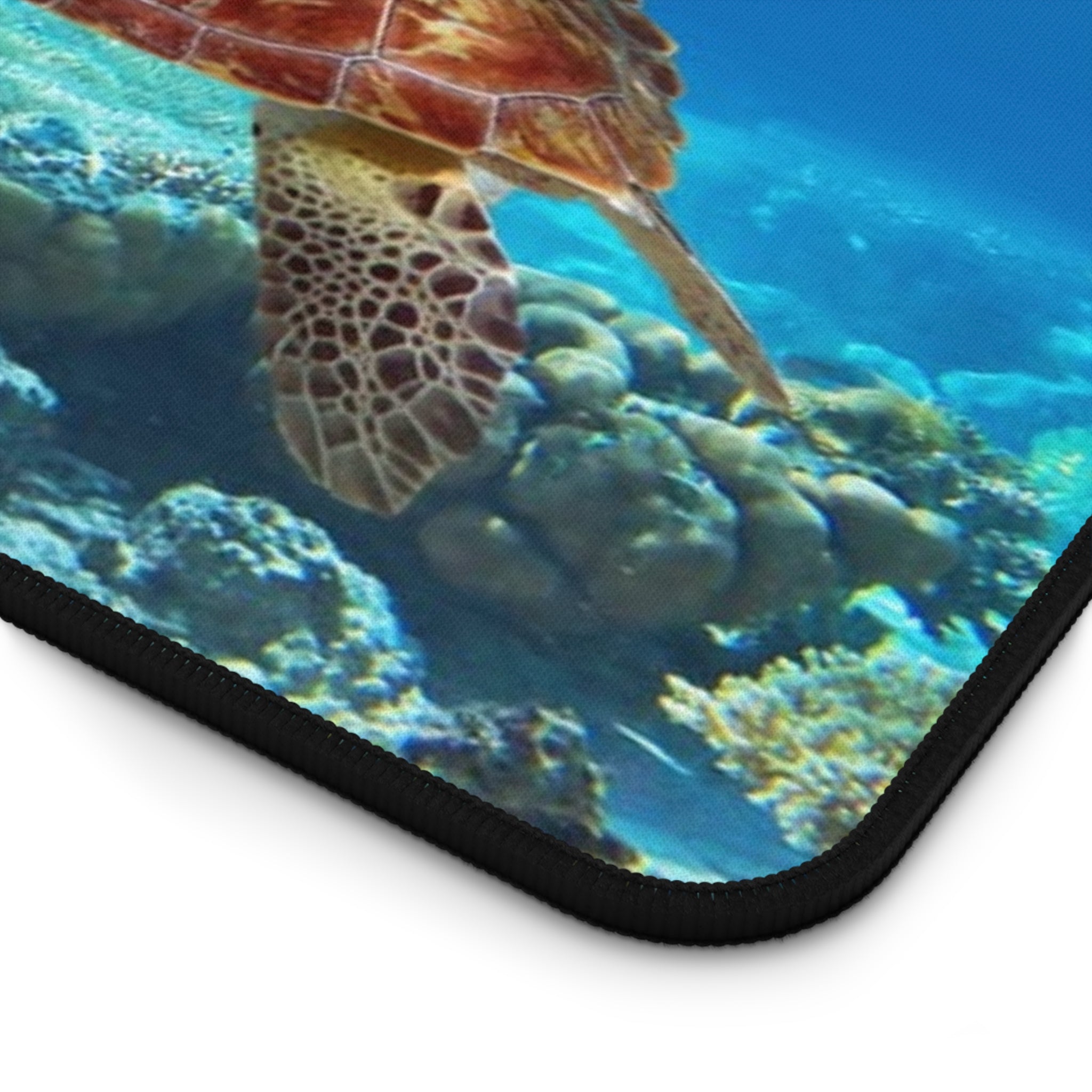 Sea Turtle Ocean Desk Mat — Tropical Island Underwater Mouse Pad