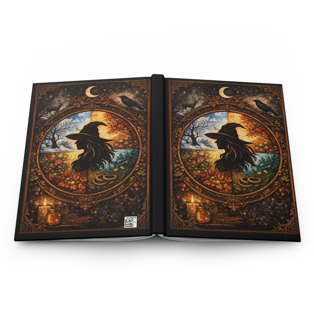 Witch Seasons Hardcover Journal — Four Seasons Witchcraft Notebook