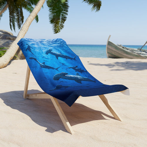 Hammerhead Shark Beach Towel – Ocean Print Beach Towel for Shark Lovers