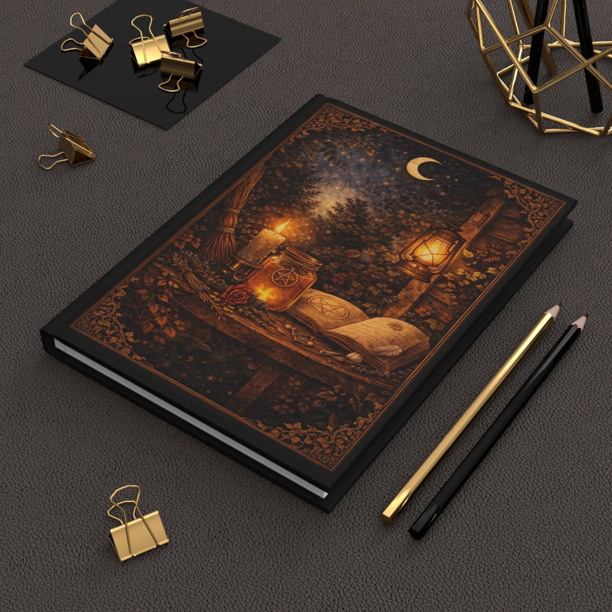 Magical Woodland Journal — Hardcover Matte Fantasy Notebook