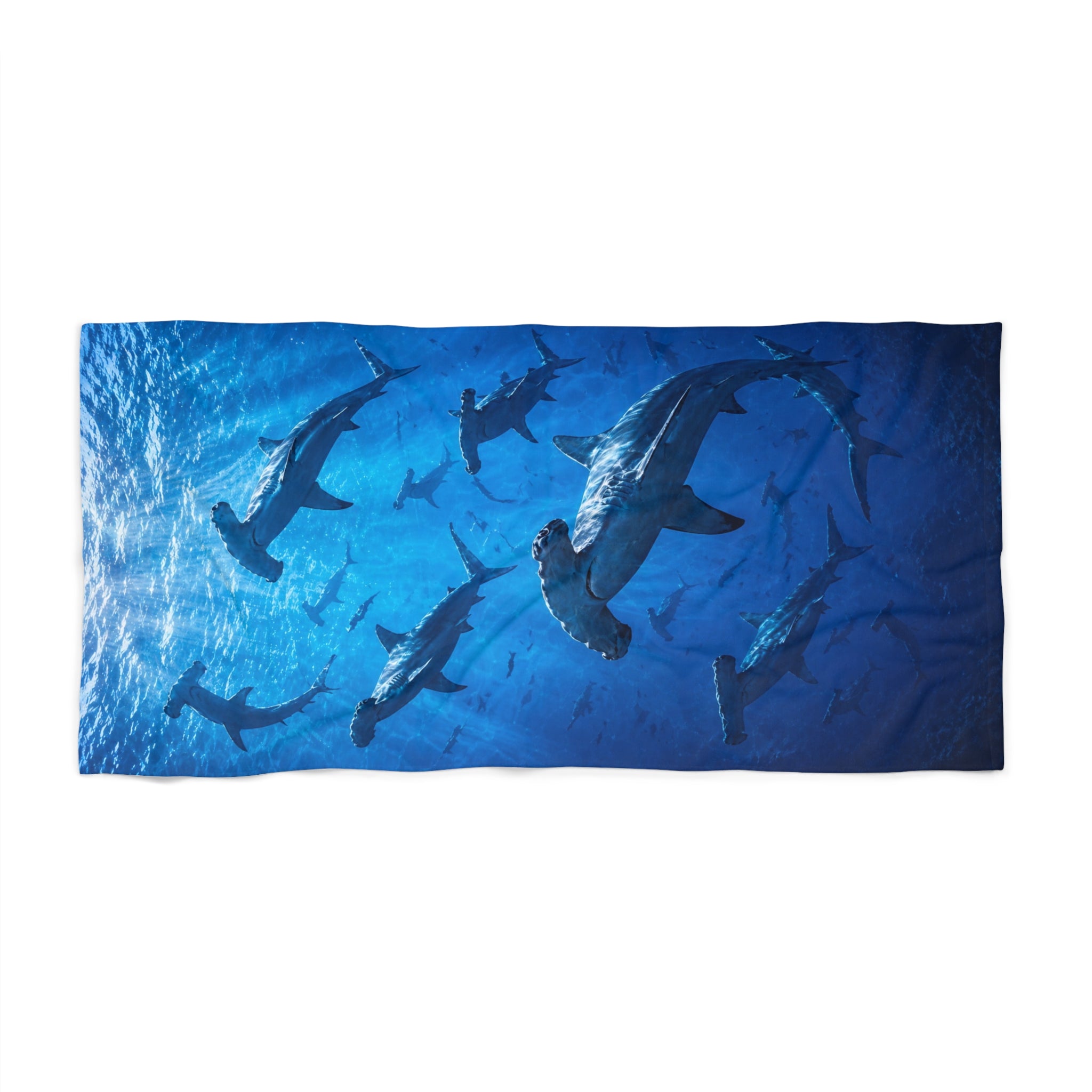Hammerhead Shark Beach Towel – Ocean Print Beach Towel for Shark Lovers